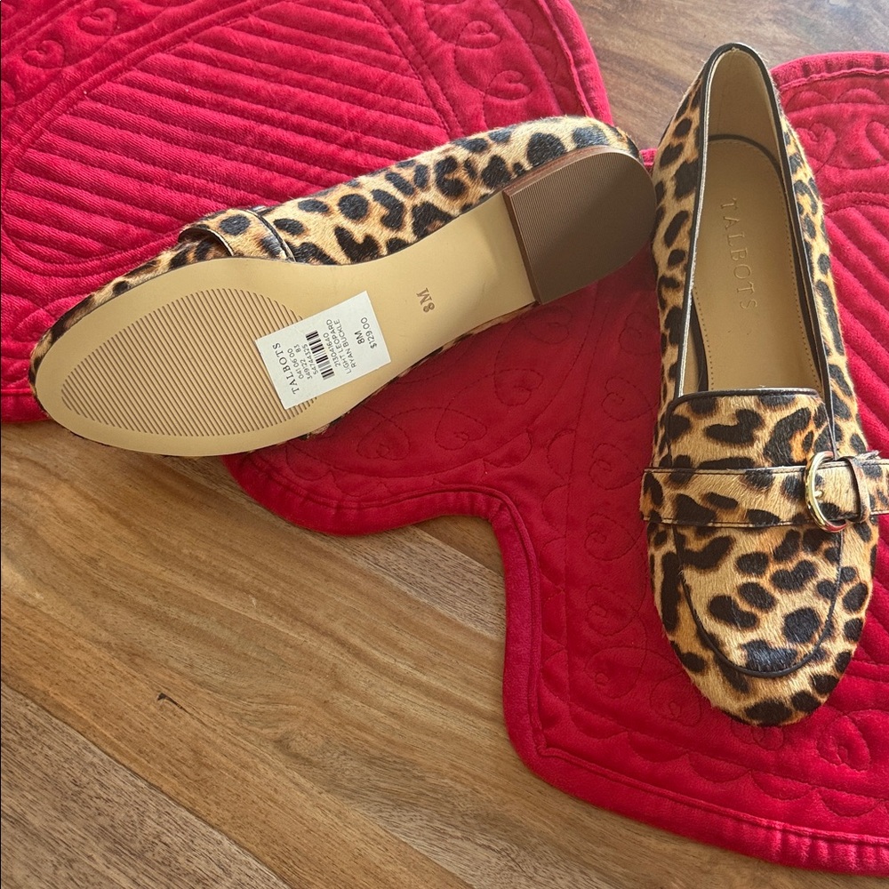 Talbots Animal Print Flats with Buckle - Picture 2 of 4